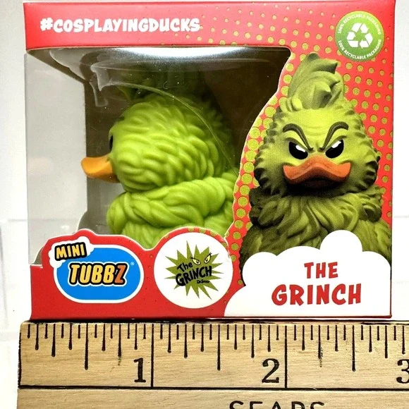 Mini Tubbz THE GRINCH Costume Rubber Duck Cosplayingducks Dr Seuss Numskull JEEP - Picture 7 of 8